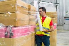 Image plastic wrapping for pallet protection