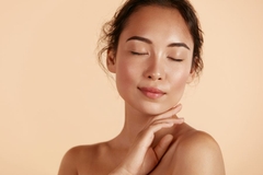 woman with glowy skin