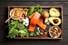 Image keto diet on a tray