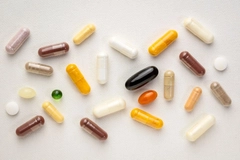 Image vitamins and supplements background