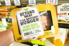 Beyond Meat products in supermarket.
