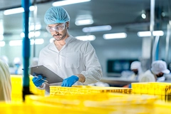 Image Food scientist checking product safety.