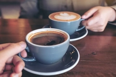 Image people drinking coffee in cafe