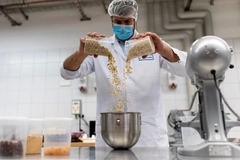 Tate & Lyle food scientists combining ingredients.