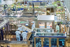 Image food factory with equipment