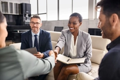 Business team shaking hands