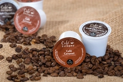 Image Keurig Green Mountain Coffee single-serve K-Cups and coffee beans.