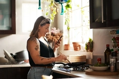 Image Woman cooking healthy meal