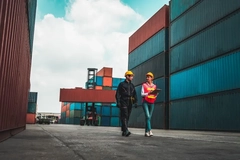 Image workers at cargo bay