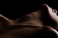 closeup of persons neck and collarbone