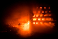 Image building on fire