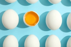 Image Eggs on blue background