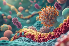 Gut microbiome illustration