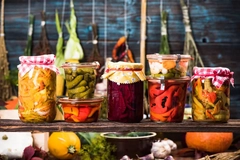 Image fermented veggies in jars