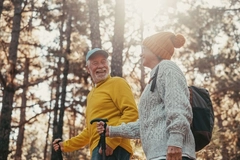 Healthy seniors outside
