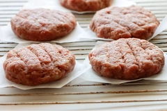 Image Plant-based burger patties.