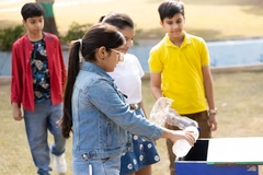 Image Children recycle plastic