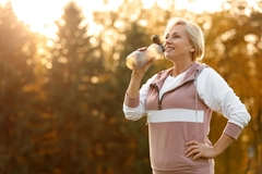 Healthy woman outside