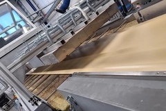 A conveyor belt in a factory
