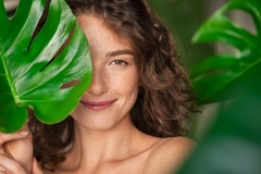 Image woman and plant