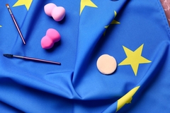 Image EU flag and cosmetics