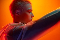 Image futuristic person with short hair