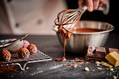 Image Chef making chocolate.