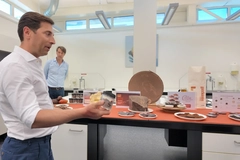 Image Cargill chocolate samples at Dutch facility.