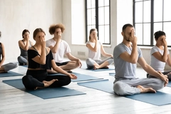 Image People in yoga class