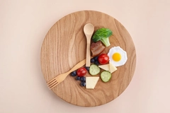 A clock made out of food