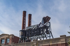 Image Outside a Hershey chocolate factory.