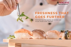 Image Image with pictures of sushi and chef with technical paper title and company logo