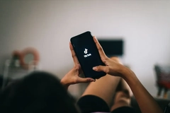 Image Teenager scrolling on TikTok
