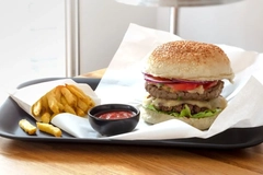 Image A burger on a paper