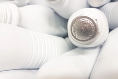 Image aluminum seal on plastic dairy drink