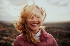 Image woman smiling in nature