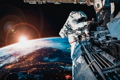 Astronaut on a space walk