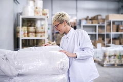 Industrial flexble bag factory worker