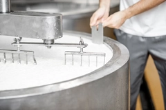 Image steel tank with milk