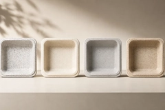 Image trays on a table
