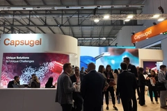 Lonza Capsugel booth at trade show