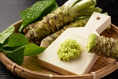 Wasabi root and grater Wasabi root and grater