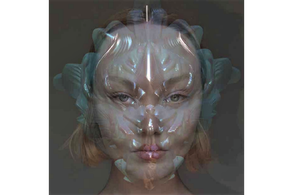 a person with a transparent mask