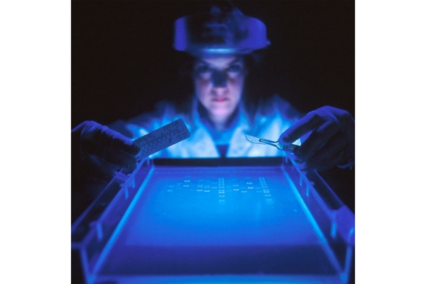 Image Female researcher in the lab conductiong AI experiments