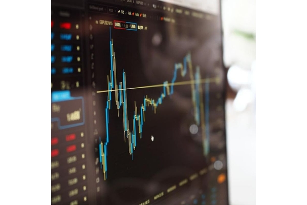 Picture of stocks on a computer screen.