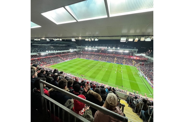 Image Fans at a full football stadium.