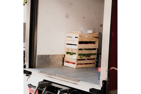 Image Truck Interior with Crates of food