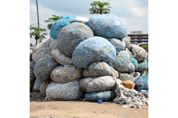 Image piles of plastic bales