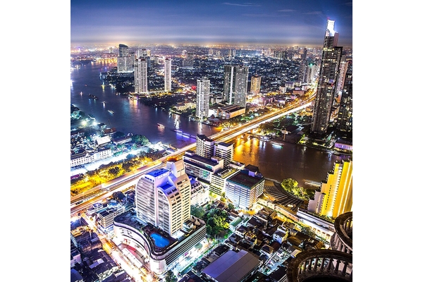 Image Bangkok, Thailand by night.