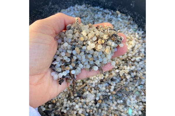 Plastic pellets.